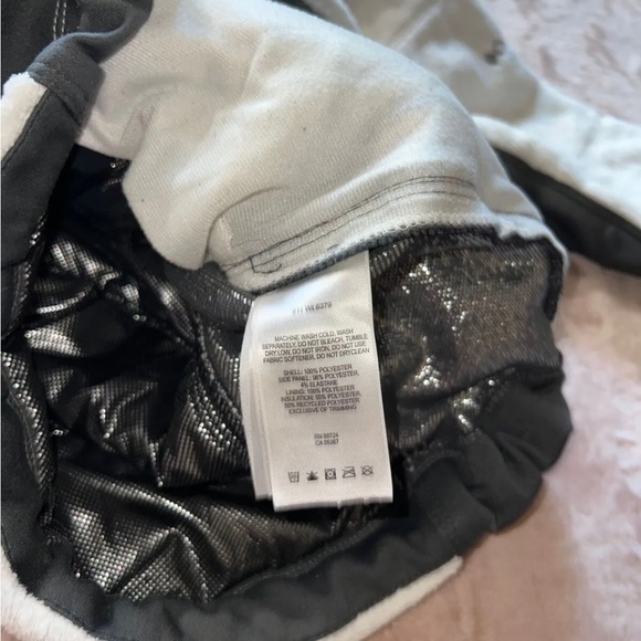 Columbia Omni Heat Womens Fleece Jacket White Color Block Zip Pocket Mock Neck S - Picture 5 of 9